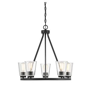 Calhoun 5-Light Chandelier in Matte Black