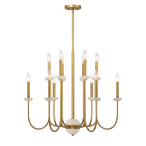 Oakhurst 12-Light Chandelier in Antique Gold