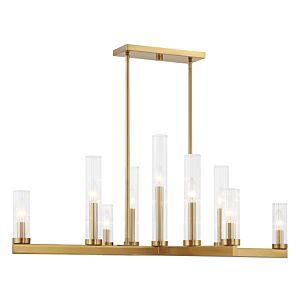 Carina 9-Light Chandelier in Warm Brass