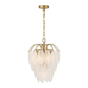 Boa 5-Light Chandelier in Warm Brass by Breegan Jane