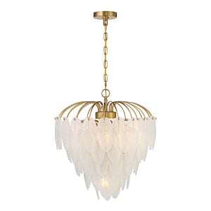 Boa 6-Light Chandelier in Warm Brass by Breegan Jane