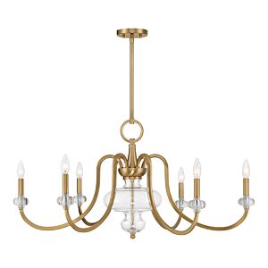 Bergdorf 6-Light Chandelier in Warm Brass