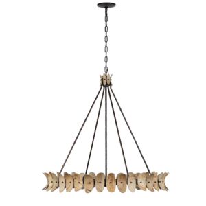 Monarch 8-Light Chandelier in Champagne Mist with Coconut Shell