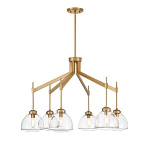 Corbin 6-Light Chandelier in Warm Brass