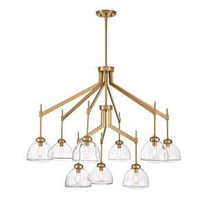 Corbin 9-Light Chandelier in Warm Brass