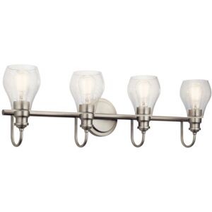 Greenbrier 4-Light Bathroom Vanity Light in Brushed Nickel