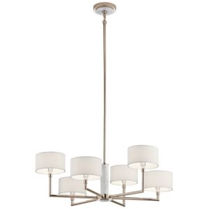 Laurent 6-Light Chandelier in Polished Nickel