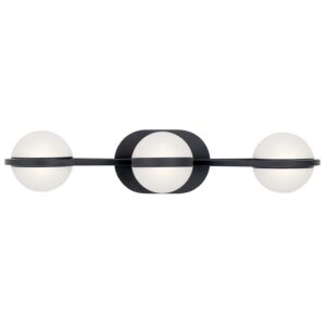 Brettin 3-Light LED Bathroom Vanity Light in Matte Black