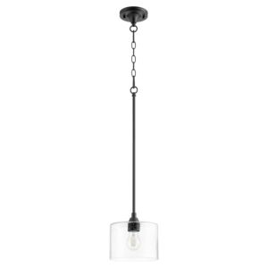 Dakota 1-Light Pendant in Textured Black