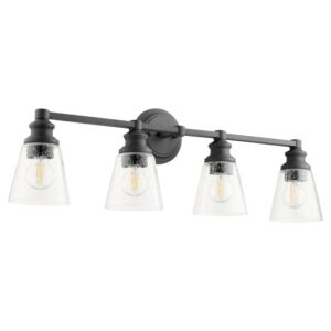 Dunbar 4-Light Bathroom Vanity Light in Textured Black