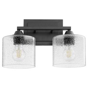 Dakota 2-Light Bathroom Vanity Light in Textured Black