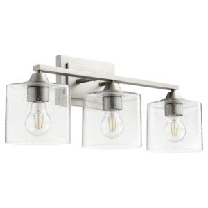 Dakota 3-Light Bathroom Vanity Light in Satin Nickel