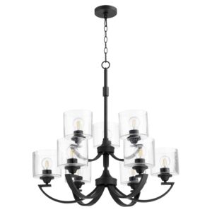 Dakota 9-Light Chandelier in Textured Black