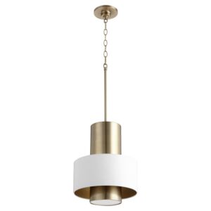 Cylinder Drum Pendants 1-Light Pendant in Studio White