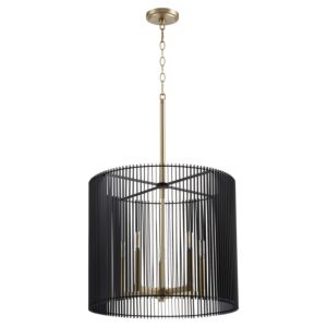 Finura 5-Light Pendant in Aged Brass