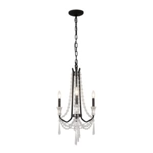 Barcelona 3-Light Chandelier in Onyx