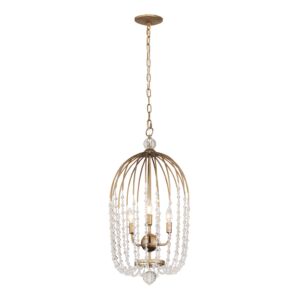 Voliere 3-Light Pendant in Havana Gold