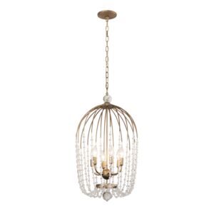 Voliere 6-Light Pendant in Havana Gold