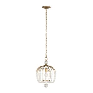 Voliere 1-Light Pendant in Havana Gold