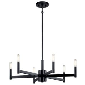 Erzo 6-Light Chandelier in Black