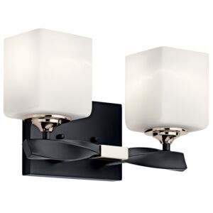 Marette 2-Light Bathroom Vanity Light in Black