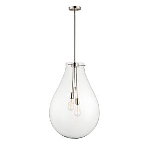 Gourd 3-Light Pendant in Satin Nickel