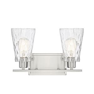 Vaughan 2-Light Bathroom Vanity Light Bar in Satin Nickel