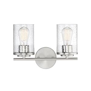 Marshall 2-Light Bathroom Vanity Light Bar in Polished Chrome