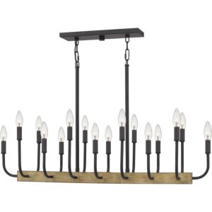 Coda 16-Light Island Chandelier in Matte Black