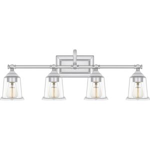 Nicholas 4-Light Bathroom Vanity Light in Polished Chrome