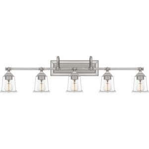 Nicholas 5-Light Bathroom Vanity Light Fixture in Brushed Nickel