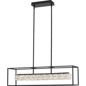 Dazzle LED Island Chandelier in Matte Black