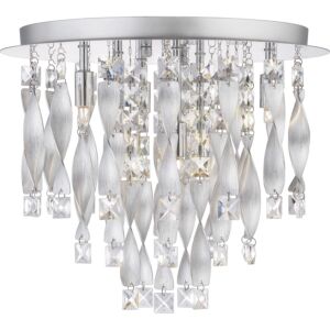 Twinkle 6-Light Flush Mount in Polished Chrome