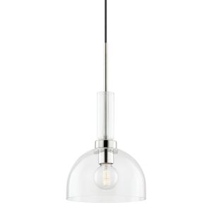 Tabitha 1-Light Pendant in Polished Nickel