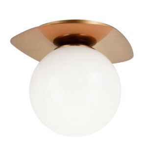 Razz 1-Light Flush Mount in Aged Gold Brass