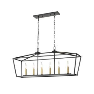 Lundy'S Lane 6-Light Linear Pendant in Multiple Finishes and Graphite