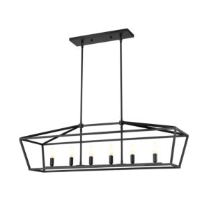 Cabot Trail 6-Light Linear Pendant in Graphite