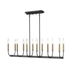 Olivia 12-Light Linear Pendant in Multiple Finishes and Graphite