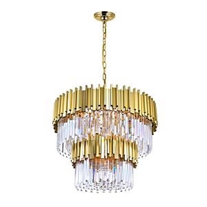 Deco 12-Light Chandelier in Medallion Gold