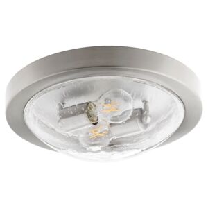 3502 Contempo Ceiling Mounts 2-Light Ceiling Mount in Satin Nickel w with Clear/Seeded