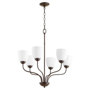 6041 Chandeliers 6-Light Chandelier in Oiled Bronze