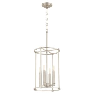 Olympus 4-Light Entry Pendant in Satin Nickel