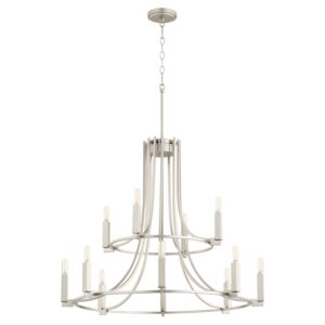 Olympus 12-Light Chandelier in Satin Nickel