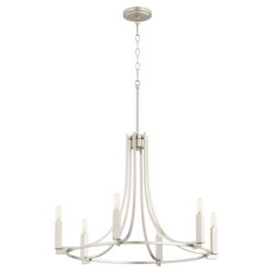 Olympus 6-Light Chandelier in Satin Nickel