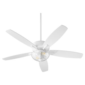 Breeze 2-Light 52" Hanging Ceiling Fan in Studio White