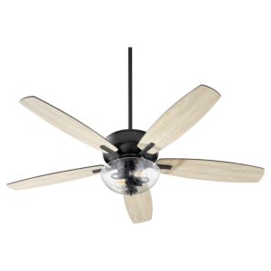 Breeze 2-Light 52" Hanging Ceiling Fan in Textured Black