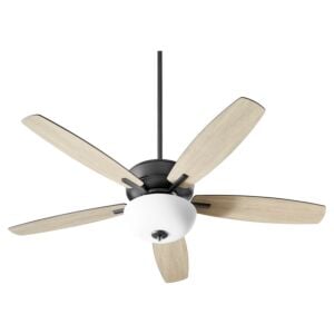 Breeze 2-Light 52" Hanging Ceiling Fan in Textured Black