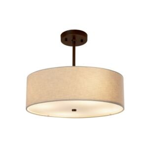 Textile 3-Light Pendant in Dark Bronze