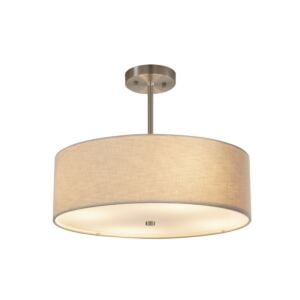 Textile 3-Light Pendant in Brushed Nickel