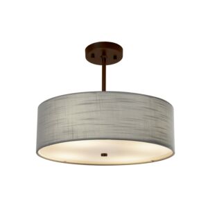 Textile 3-Light Pendant in Dark Bronze